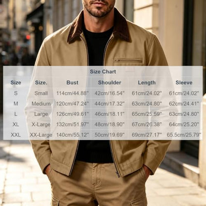 Generic Mens Winter Jackets Quilted Lined Work Jacket Warm Outerwear Coats