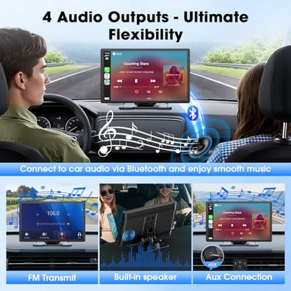 Topexplore 9" Wireless CarPlay Screen,Smart Upgrade for Older Cars