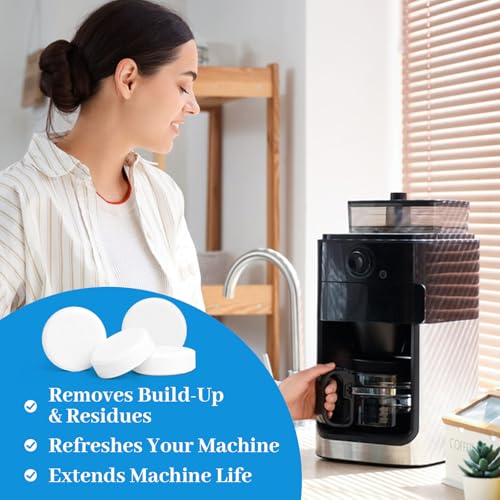 OOOFLOWER Coffee Machine Cleaner Tablets,Espresso Cleaning Tablets-24 Count