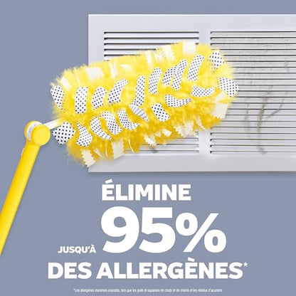 Swiffer Duster Kit with 3ft Extendable Handle, Heavy Duty Dusting Starter Kit with 4 Refills, for Ceiling Fans, Vents and Hard to Reach Places