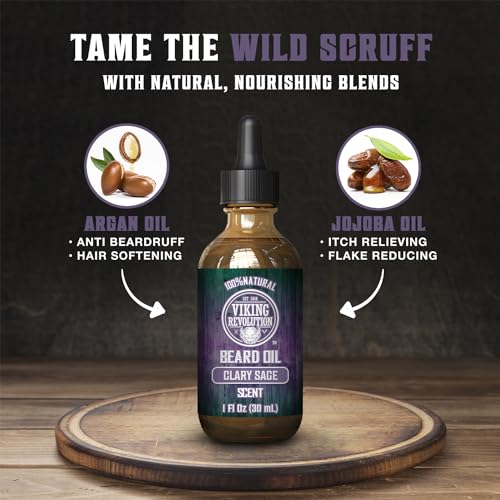 Viking Revolution Beard Oil - Clary Sage - 1 fl oz