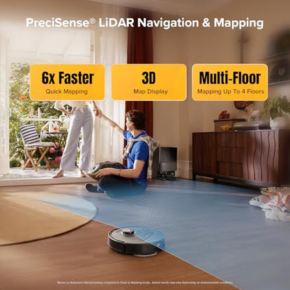 roborock Qrevo S5V Robot Vacuums and Mop, FlexiArm Edge Mopping