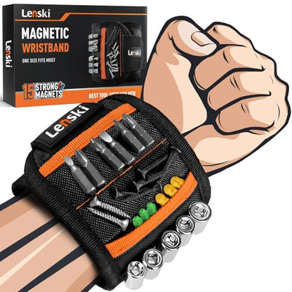 Lenski Stocking Stuffers for Men, Magnetic Wristband Tools Gifts for Men