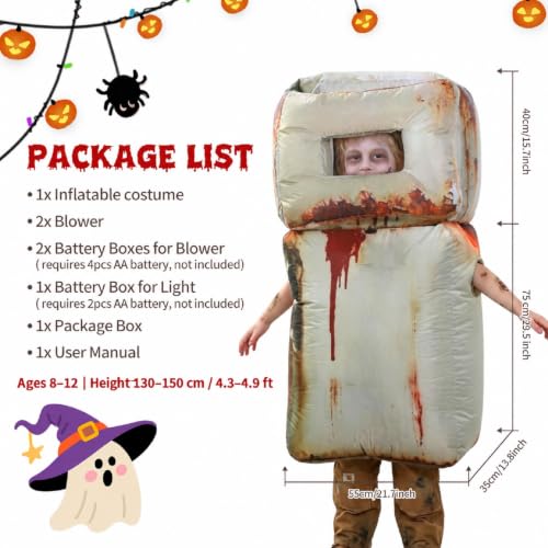 Inflatable Costume Kids, Inflatable Halloween Costumes, Light-Up Fridge