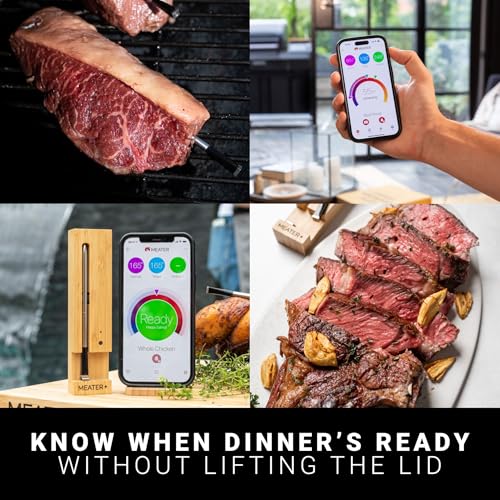 MEATER Plus | Smart Meat Thermometer with Bluetooth | 165ft Wireless Range | for The Oven, Grill, Kitchen, BBQ, Smoker, Rotisserie