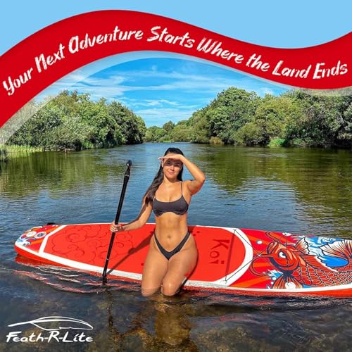 FunWater Stand Up Paddle Board Ultra-Light Paddleboard with Inflatable SUP Accessories for Adults & Youth of All Skill Levels