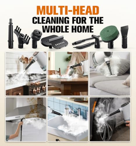 Handheld Steam Cleaner for Home, 3s Instant Heat Pressurized Steamer