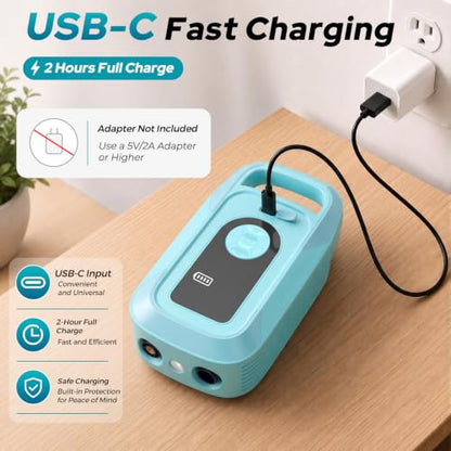 150PSI Paddle Board Electric Pump,Rayspace Rechargeable 16000mAh SUP Pump with LED Light,Portable Air Pump Triple Stage Inflation & Deflation, Auto-Off for Paddle Boards,Tent,Boat,Car,Bike