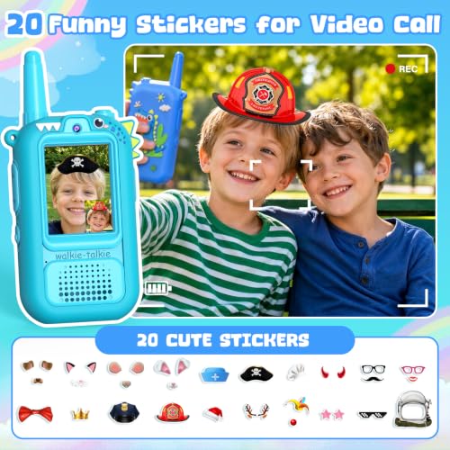 Wootoy Video Walkie Talkies for Kids, Toys for 3 4 5 6 7 Year Old Boy Gifts