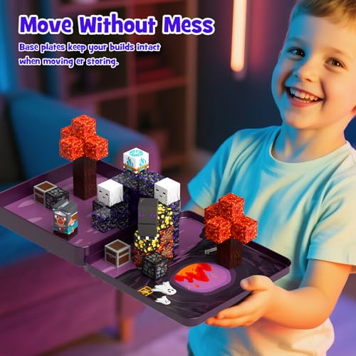 WMXDU Travel Magnetic Blocks Set: Bottle-Light Role Play for Boys 3-8