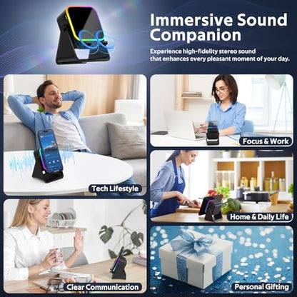 Wireless Induction Audio Speaker Stand, Birthday Gifts for Men Dad Him Boy