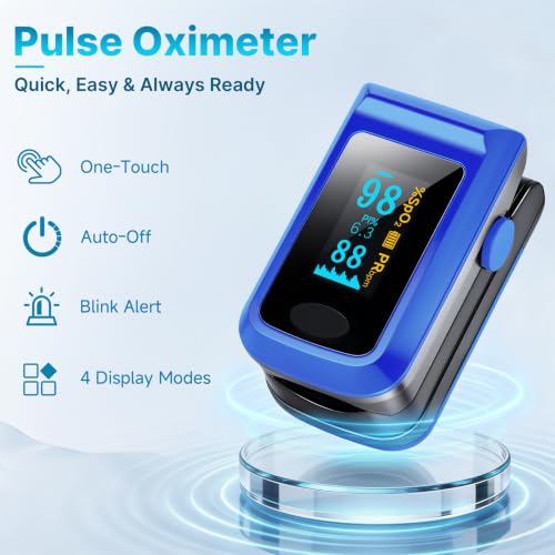 Keanor Pulse Oximeter Fingertip Oxygen Monitor for SpO2 & Pulse Rate