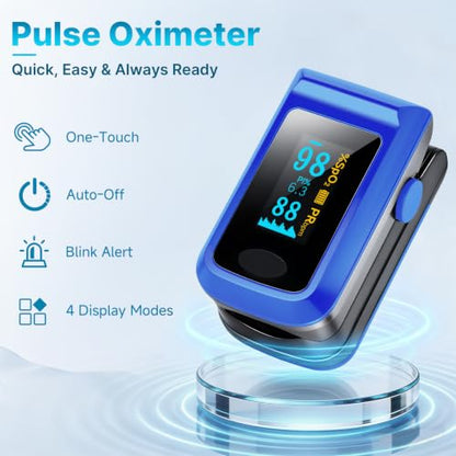 Keanor Pulse Oximeter Fingertip Oxygen Monitor for SpO2 & Pulse Rate