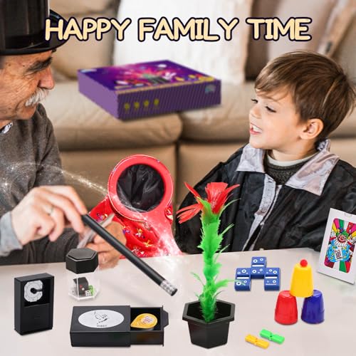 Skirfy Magic Kit - Magic Tricks for Kids Age 6-8, Perfect Magic Toys for Kids for Kids Boys Girls