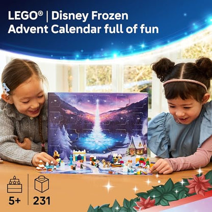LEGO Disney Frozen Advent Calendar 2025 Kids Toy - Holiday Countdown Playset for Boys & Girls, Ages 5+ - Ana & Elsa Minidolls & Buildable Surprises - Disney Princess Gift for Christmas - 43273