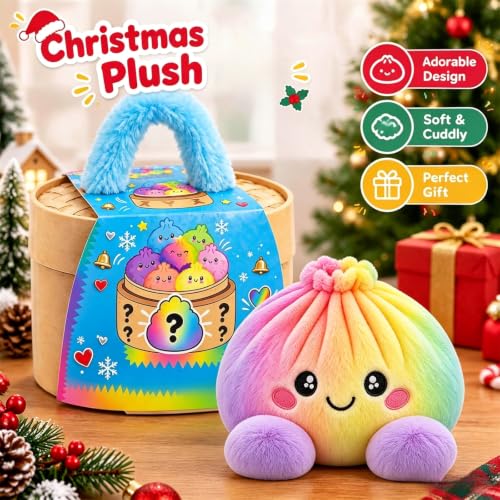 Dumpling Pillow Squishy Jumbo Plush Dumplings Cute | Christmas Halloween Dumplings Squishies,Soft Plush,Large Fuzzy Pillows,Home Office Decor,for Holiday Birthday Party Favors