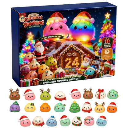 Christmas Advent Calendar 2026 Squishies, 24 Days Countdown Gift，01 | Christmas Advent Calendar with 24 Cute Mini Squishies for Christmas Countdown Calendar 2026 Xmas Holiday Gifts