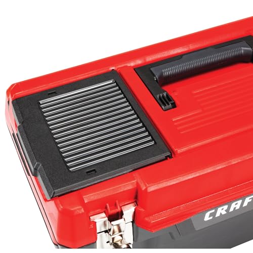 CRAFTSMAN® 20 in. Plastic Toolbox, with Metal Latches, Top Organizers and Removeable Tray (CMST20901)