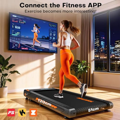 Walking Pad Treadmill with Speaker, 4-in-1 6.2MPH Treadmill for Home with App Compatible, 10% Incline, LED Display, 2.75HP Brushless Motor, 350 LB Weight Capacity, 12 HIIT Programs