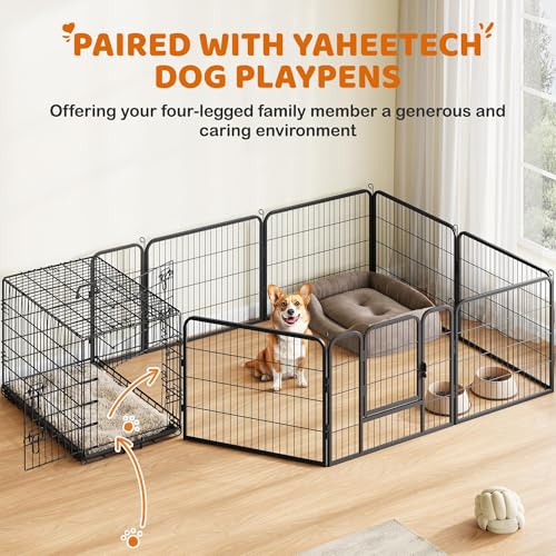 Yaheetech Dog Crate 36'' Double Door Dog Crate with Divider, Removable Tray