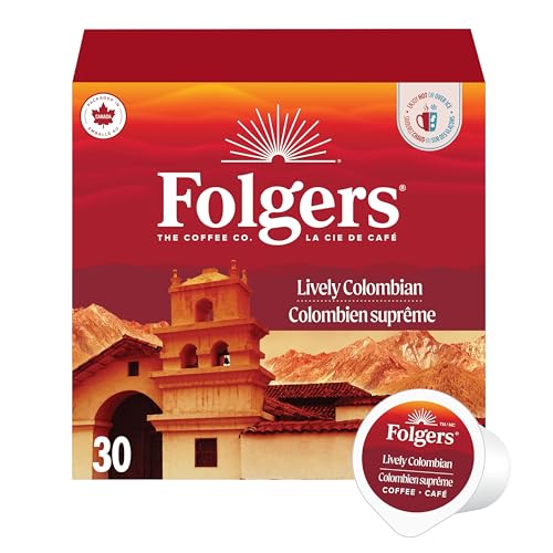 Folgers Lively Colombian One Cup Coffee Pods, 30 Count (Pack of 1)
