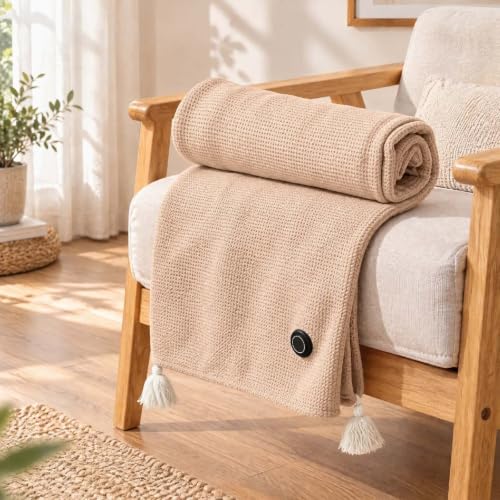 Heated Shawl Wraps for Women Zip Up USB Portable Wearable Blanket | Portable USB Heated Blanket Shawl with 3 Heat Settings & Fast Heating, Home Outdoor Office Use, Battery Pack Not Included