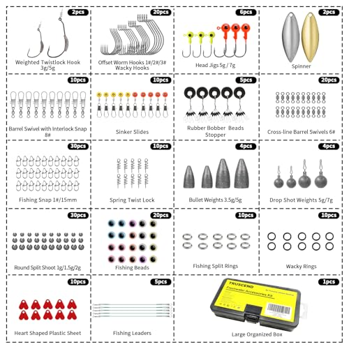 TRUSCEND Widely Used Fishing Bait Rigs Worth Ever Penny, Selected Fishing Lures & Tackle Kit for Starter Freshwater Fishing, Economic/Giftable/Premium Fishing Gear Set Available, Perfect Fishing Gifts