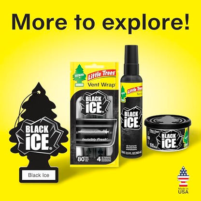 LITTLE TREES Car Air Freshener. Vent Wrap Provides Long-Lasting Scent, Slip on Vent Blade. Caribbean Colada, 16 Air Fresheners
