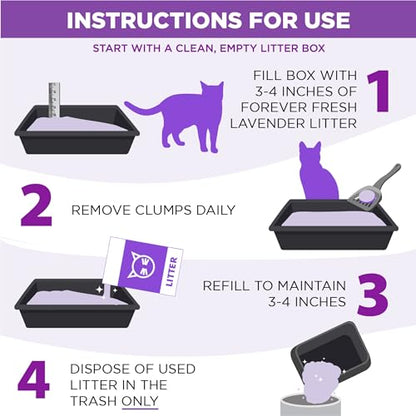 Arm & Hammer Forever Fresh Clumping Cat Litter Lavender, MultiCat 18lb with 20% More Lavender Freshness, Pet Friendly with Essential Oils