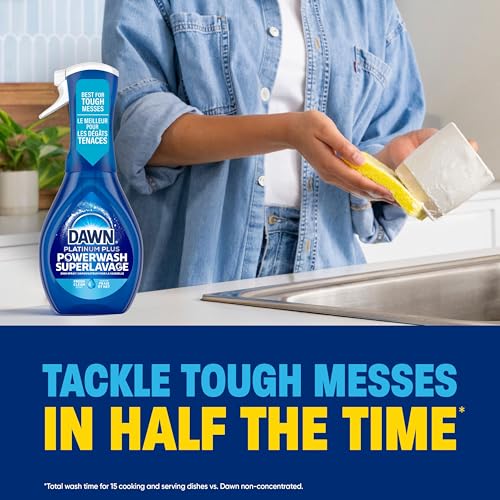 Dawn Powerwash Spray, Dish Soap, Dishwashing Liquid, Fresh, 1 Starter Kit + 3 Refills, 4x473 mL