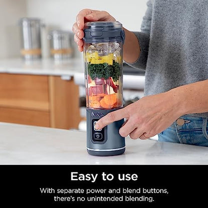 Ninja Blast Portable Blender, Cordless, 18oz/530mL, Denim Blue, BC151NVC