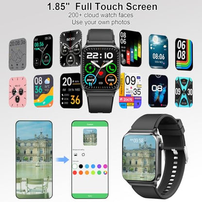 2026 Smart Watch for Women Men, 1.85" HD Screen Smartwatch 110+ Sport Modes