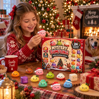 Christmas Squishies Advent Calendar 2026, 24 Mini Surprises & Fidgets