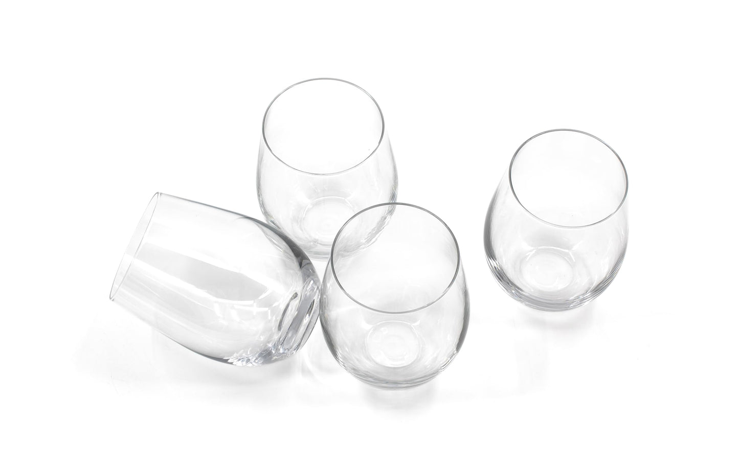 Pfaltzgraff - Wine Glasses, 100% Lead-Free Crystal, Stemless Glasses, Perfect Kitchen Essentials (18.2 fl oz, 4-Pack)