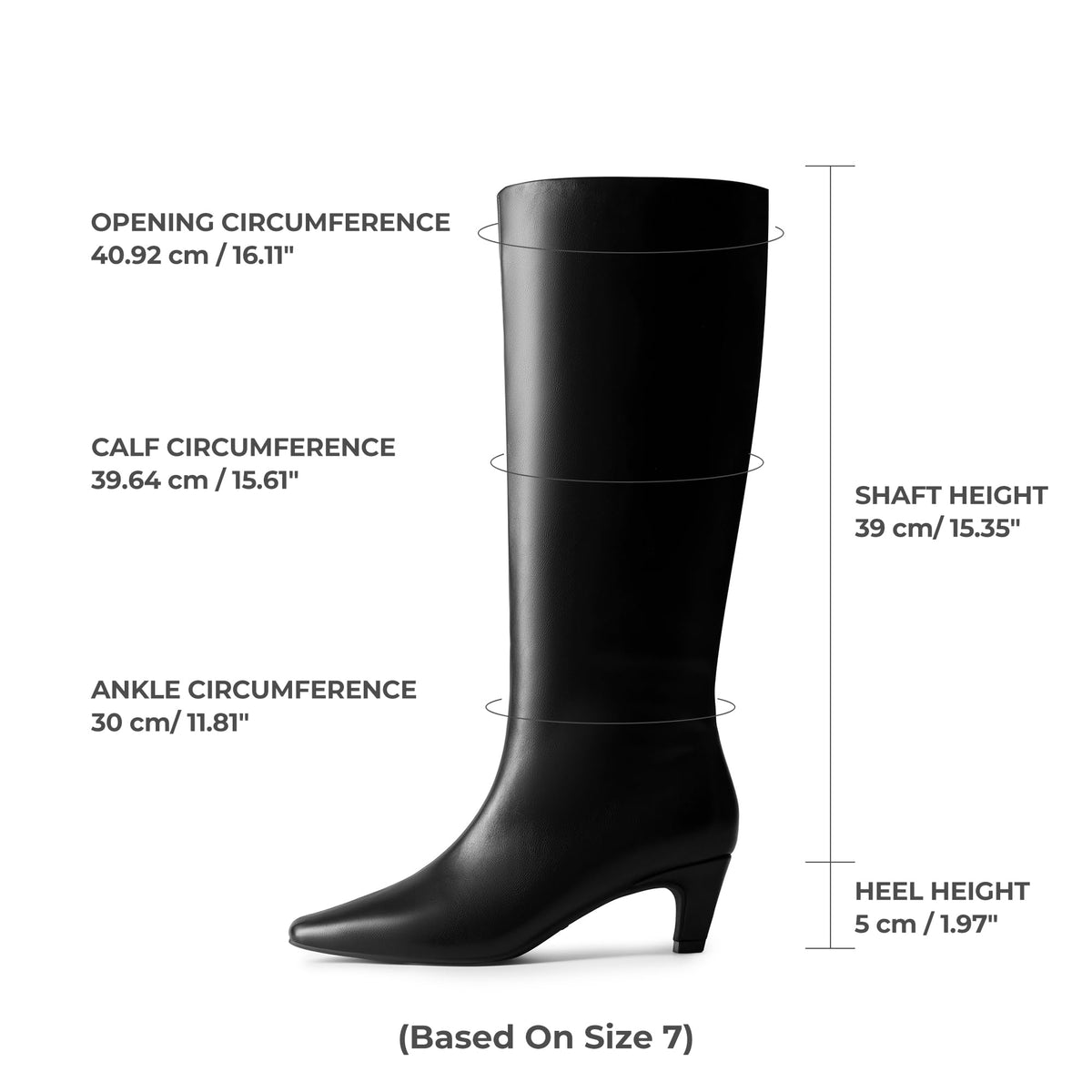DREAM PAIRS Women Knee High Kitten Heel Boots,Black,8
