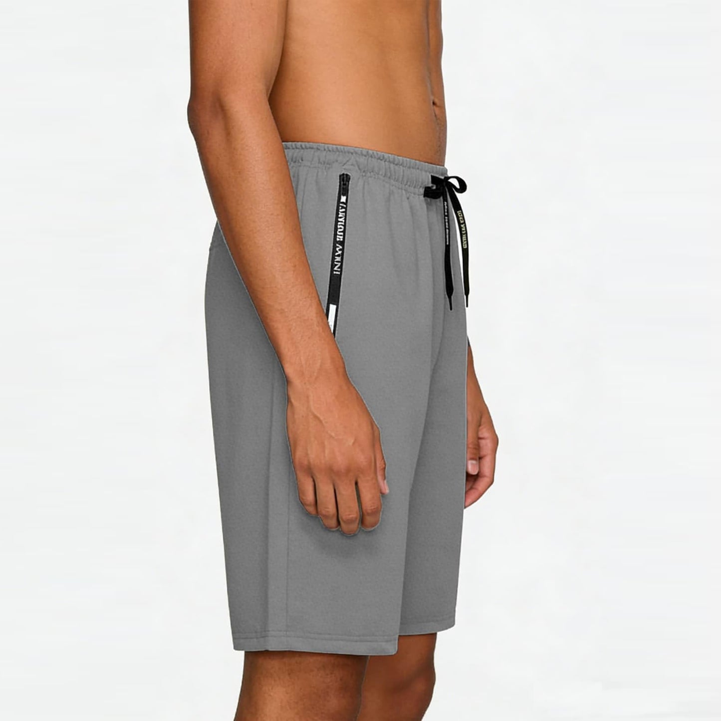 Gym Shorts for Men Quick Dry Drawstring Elastic Wasited Lightweight Workout Running Athletic Short Pants with Pockets Men's Swim Shorts Gray 3X-Large