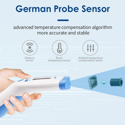 Berrcom Non-Contact Infrared Forehead Thermometer for Adults, Kids & Babies, Digital Thermometer with Fever Alarm & LCD Display, Ideal for Family Use