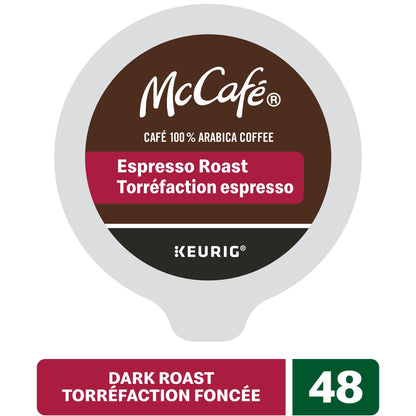 McCafe Espresso Roast K-Cup Coffee Pods, 48 Count, For Keurig Coffee Makers