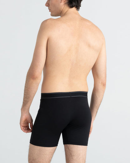 SAXX Underwear Co. Men's Daytripper Comfort Stretch Boxer Brief Fly 7-Pack, Black/Grey/Navy, Medium