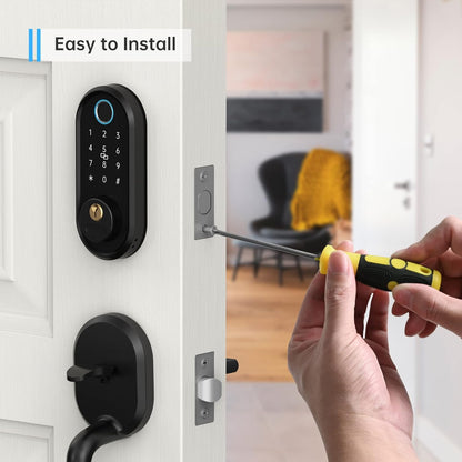 Front Door Lock and Handle Set, Firstriver Keyless Entry Door Lock