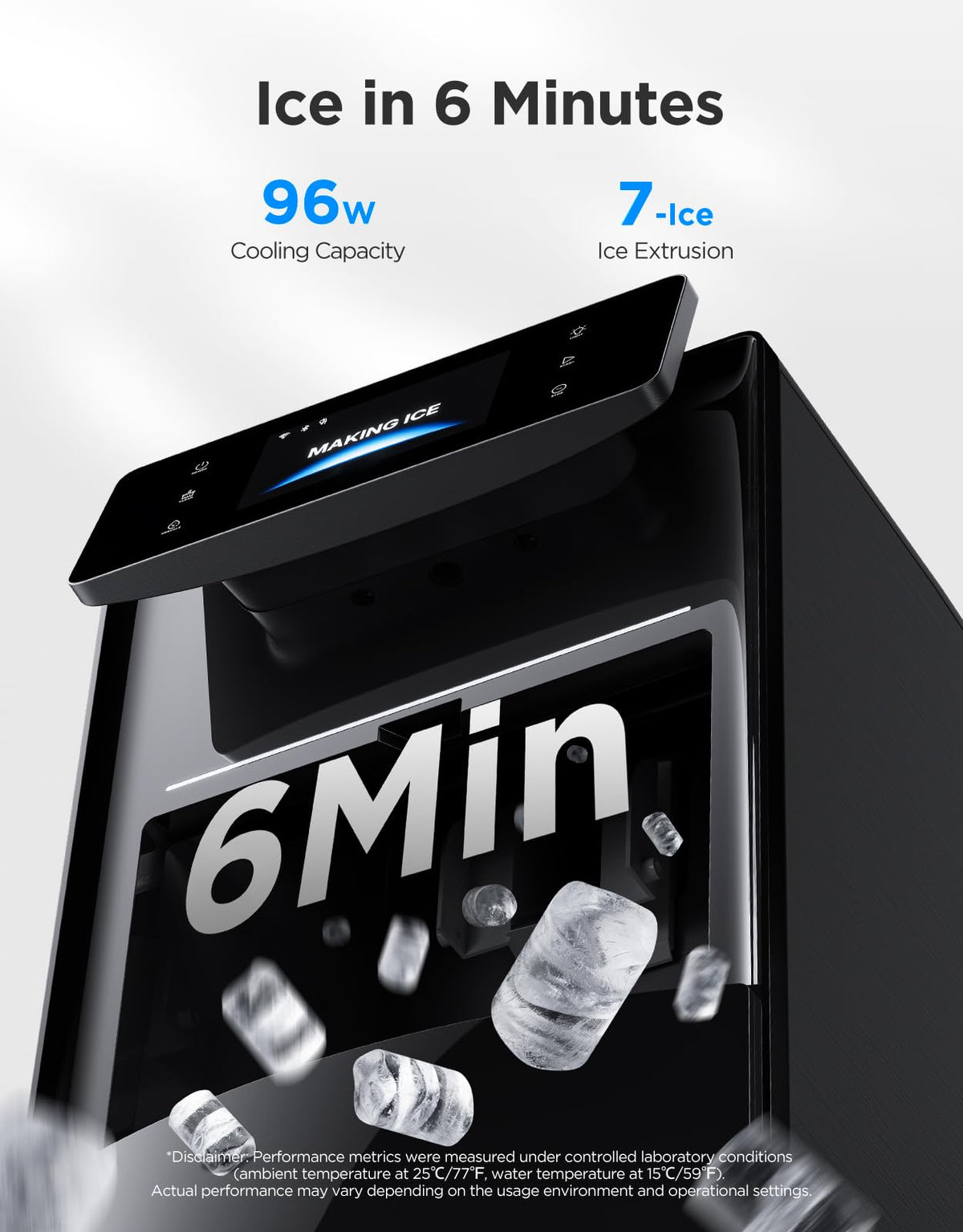 GoveeLife Smart Nugget Ice Maker Pro, 60lbs Daily, 6-Minute Ice, 40dB