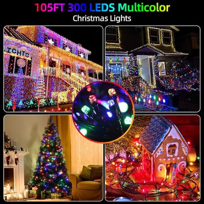 MZD8391 105FT 300LED Christmas Light Outdoor Indoor,Christmas Tree Light
