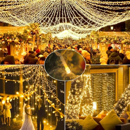Christmas String Lights, 40FT 100 LED Fairy Lights 30V End-to-End Plug in