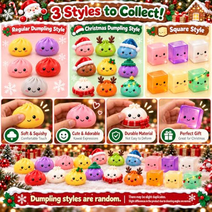 Christmas Dumpling Advent Calendar, 12 or 24 Day Holiday Countdown Decor | 1k+ Sales this month: Christmas dumpling advent calendar with festive designs, daily surprises, and holiday display charm
