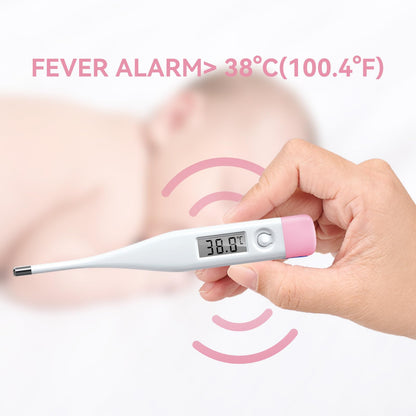 Snomd Digital Oral Thermometer for Adults and Children with LCD Display, Oral Thermometer for Baby with Fever Alarm Rectal & Underarm Use, Fast Reading Thermometer