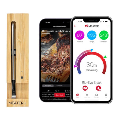 MEATER Plus | Smart Meat Thermometer with Bluetooth | 165ft Wireless Range | for The Oven, Grill, Kitchen, BBQ, Smoker, Rotisserie