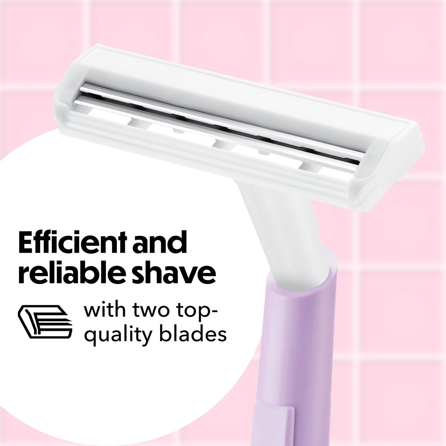 BIC Silky Touch Women's Twin Blade Disposable Razor, 40 Count