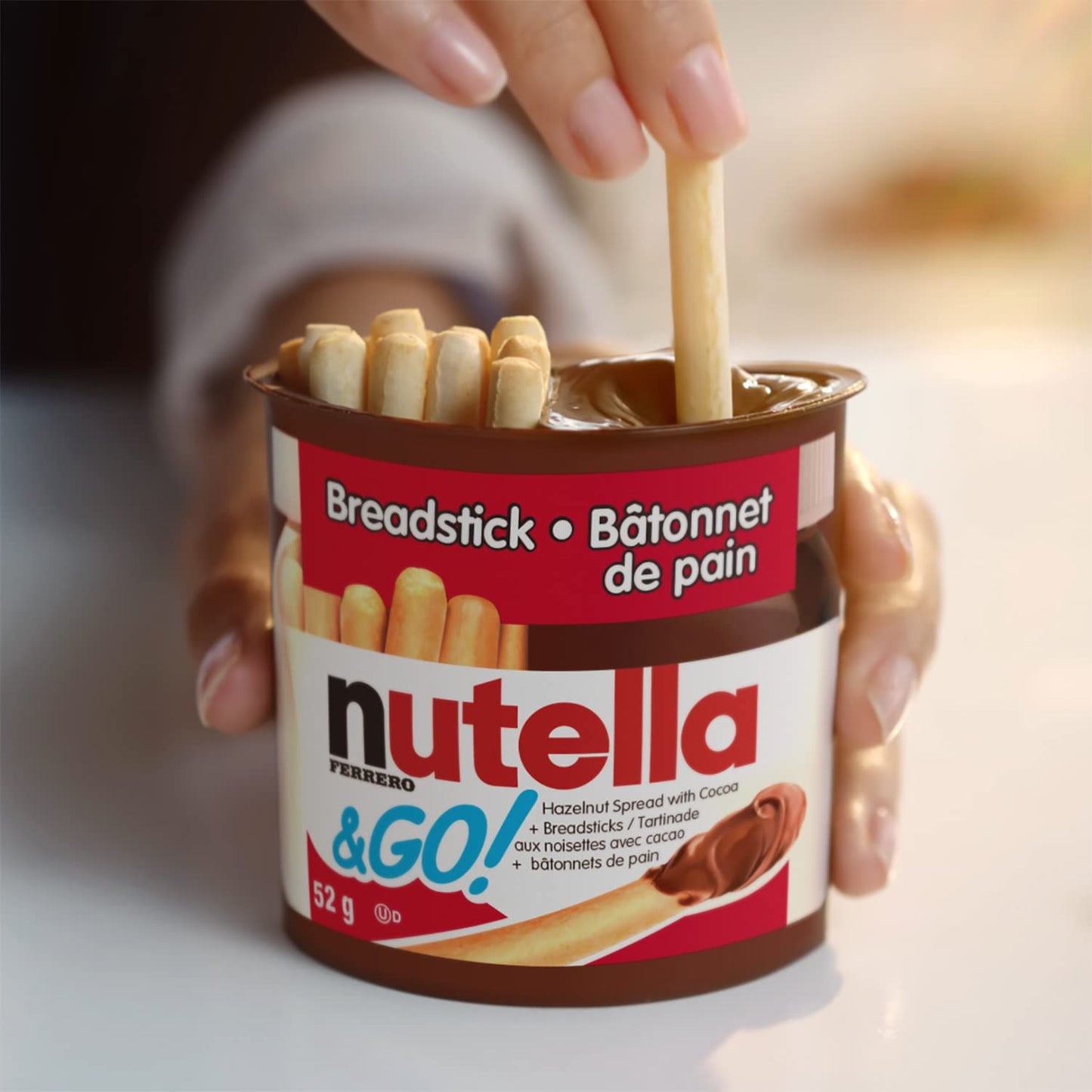 NUTELLA & GO Hazelnut Cocoa Spread With Breadsticks - 52 g Pack x 12