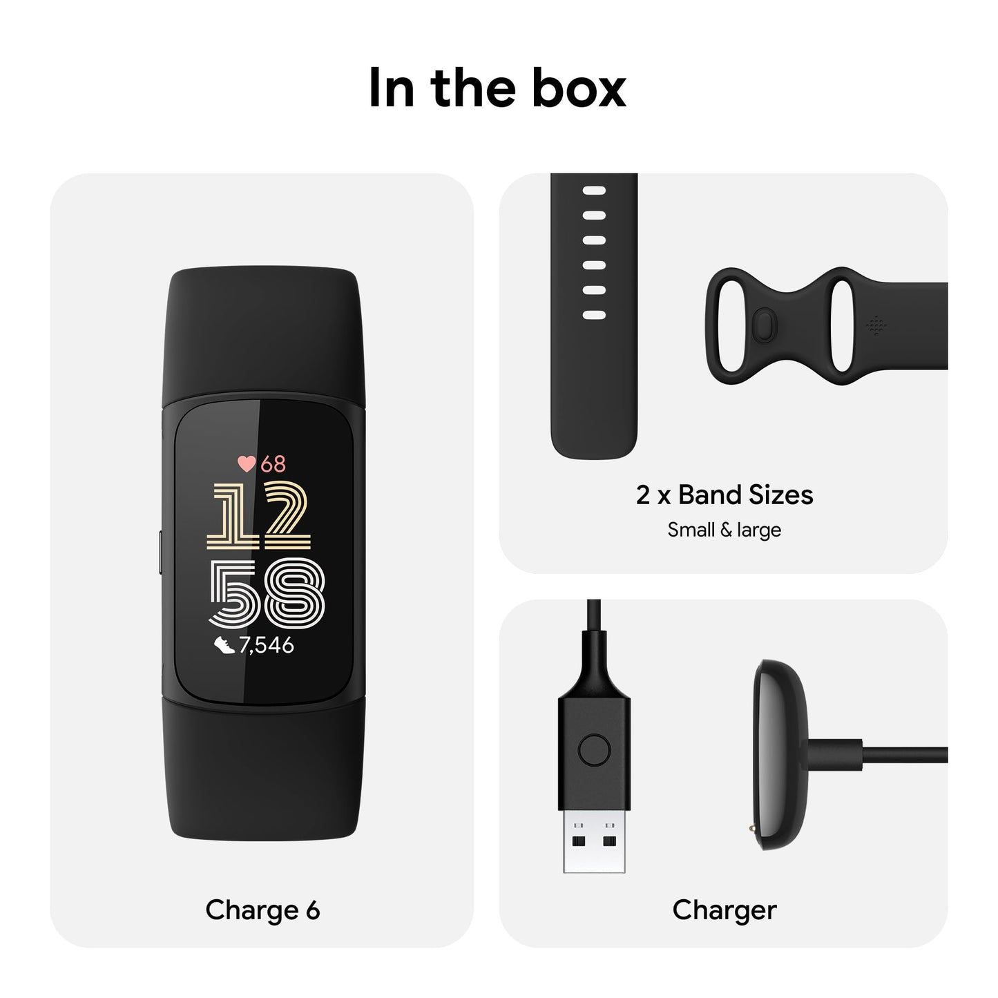 Google Fitbit Charge 6 Advanced Health and Fitness Tracker with Built-in GPS, Stress Management Tools, Sleep Tracking, 24/7 Heart Rate and more -- Black/Blac