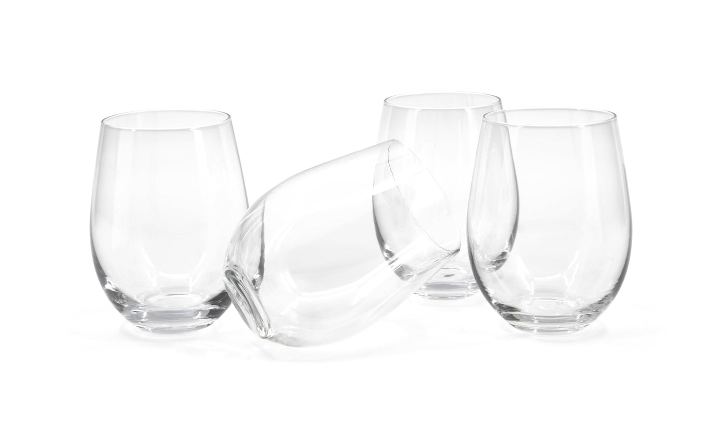 Pfaltzgraff - Wine Glasses, 100% Lead-Free Crystal, Stemless Glasses, Perfect Kitchen Essentials (18.2 fl oz, 4-Pack)